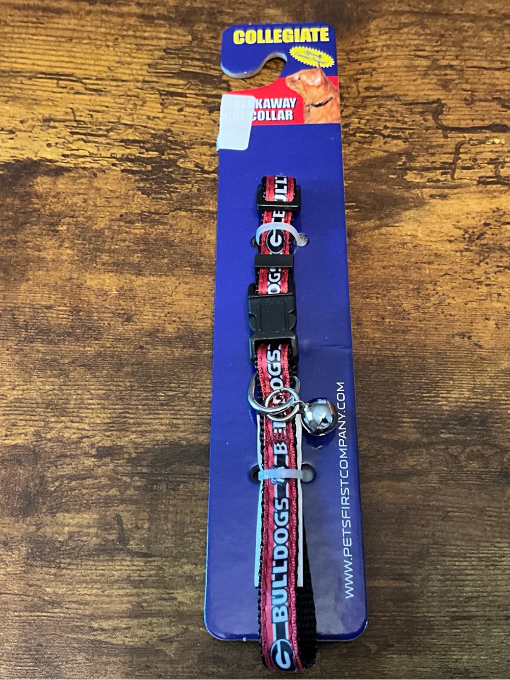 New Collegiate Cat Break-Away Collar Georgia Bulldogs With Bell 8 To 12 Inches
